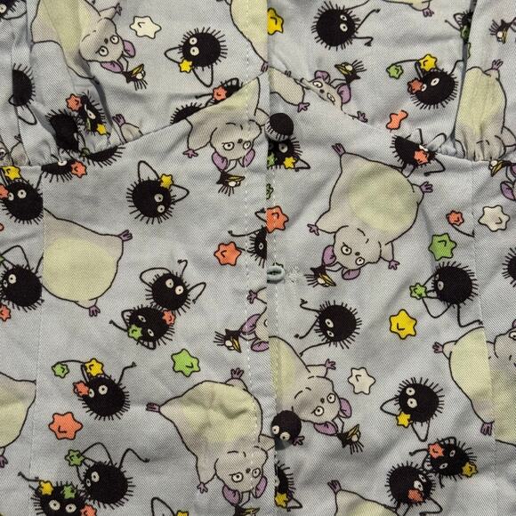 Crop Top Soot Sprites Babydoll Coquette Cottage Y2K Kawaii Button Up Size Medium - Picture 6 of 7
